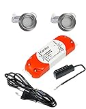 Kamilux 2er Set LED Möbeleinbauleuchte Luisa 12Volt 2,4Watt inkl. Anschlusskabel mit Stecker Farbe:...