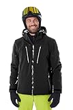 killtec Herren Skijacke/Funktionsjacke mit abzipbarer Kapuze, Schneefang und Unterarmventilation KSW...