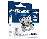 EDISION Antennendose Sat Universal TVT-200, Durchgangsdose TV/R-SAT unterputz 2-loch, geeignet für...