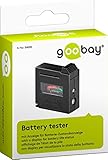 Goobay 54020 Batterietester für alle Batterien & Akkus Batterietester für AAA, AA, C, 9V, D, N &...