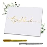 VEQENIFY Gästebuch Hochzeit,Geburtstag & Jeder Anlass [100 Blanko Seiten]...