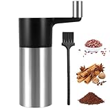 BIZOI Muskatnuss Mühle, Edelstahl Muskatreibe mit Aufbewahrung für 3 Muskatnüsse, Muskatreibe mit...