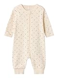 NAME IT Baby-Mädchen NBFNIGHTSUIT Zip Buttercream FLORAL NOOS Schlafstrampler, 74