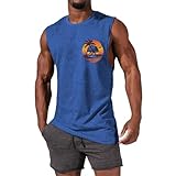 Tank Top für Herren Urlaub Ärmelloses Sport Laufshirt Bequeme Muskelshirt Gym Training Sportshirt...