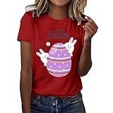 Ostern Lockeres Trainings-T-Shirt FüR Damen Festliche blusen Damen zur Hochzeit Tunika Bluse Damen...