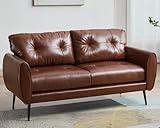 GRAVFORCE Sofa 2 Sitzer Prägunoserie Kleine Couch 2 Sitzer Modernes kunstledercouch 2er für...