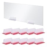 WANDIC Acryl-Plattenhalter, 10 Stück, robust, selbstklebend, Niesschutz, Schild,...