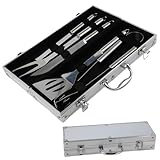 5PCS Edelstahl Grillset für Geschenk - BBQ Grillbesteck Set Edelstahl Grillzubehör-Set Grillset...