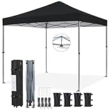 Yaheetech 3x3m Pop Up Pavillon Faltpavillon Wasserdicht Stabil, One Push Gartenpavillon UV-Schutz...