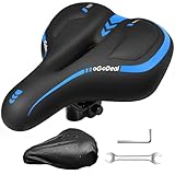Fahrradsattel, oGoDeal Bequem Gel Fahrradsitz lau für Herren Damen, Ergonomisch Breiter und...