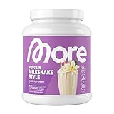 MORE Protein, Vanille-Eiscreme, 600 g, Mix aus Whey Konzentrat und Casein ideal zum Muskelaufbau und...