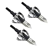 Mangobuy 6 Stück Jagdspitzen 100 Grain Schwarz Jagd Pfeilspitzen Bogenschießen für Compoundbogen...