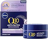 NIVEA Q10 Anti-Falten Beruhigung Nachtpflege (50 ml), feuchtigkeitsspendende Nachtcreme mit purem...