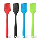 BBQ Backpinsel, 4 Stucke BBQ Backpinsel, Silicone Basting Pastry Brush für BBQ, Grill, Backen,...