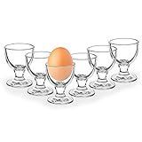 Eierbecher für weich gekochte Eier Glas 6er Set