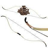 FQH 57 Zoll Traditioneller Bogen 20/25/30/35/40/45 lbs Langbogen für Erwachsene Anfänger LH/RH...