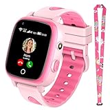 PIULAXIU 4G Smartwatch Kinder mit langanhaltendem Videoanruf und Telefonanruf, SOS, GPS,...