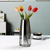 Glasvase Konische Vase dekorative Blumenpflanze Knospenvasen Kristallklare Terrarien Pflanzer 8,8',...
