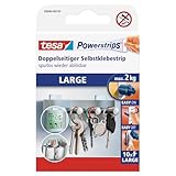 tesa Powerstrips Large - Doppelseitige Klebestreifen zur Montage von Gegenständen auf glatten...