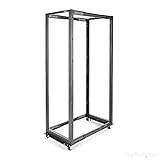 StarTech.com 4-Pfosten 42 HE Mobiles Open Frame Serverrack, 19' Netzwerk Rack mit Rädern,...