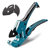 Libraton Rohrschneider Kunststoff, PVC Rohrschneider 42mm Ø, Rohrabschneider mit Ersatzklinge,...