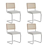 EGOONM 4er Set Moderne Esszimmerstühle Mitte des Jahrhunderts, Gepolsterte Küchenstühle mit...