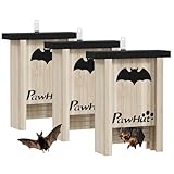 PawHut Fledermauskasten 3er-Set, Fledermaushaus, Nistkasten für Fledermäuse, Fledermausbox zum...
