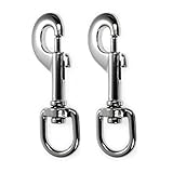 Ganzoo Karabiner-Haken mit Drehgelenk L: 90 mm, Bolzenkarabiner für Hunde-Leine, 2 Stück,...