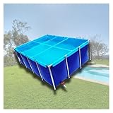 Mobiler Fischteich für den Außenbereich, oberirdischer Aquariumpool für Koi & Hummer, Stahlrahmen...