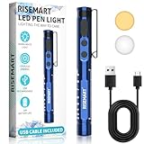 Diagnostikleuchte, Wiederaufladbare LED Pupillenleuchte mit USB-Kabel, Warmes/Kühles Weiß &...