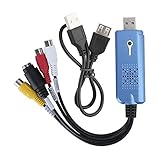 USB Video Capture Card Convert DVD VCR -Kamera AV auf USB für PC: Aufzeichnungsspiele,...