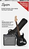 Fender Squier Affinity Strat HSS Pack CFM - mit Frontman 15G Combo Schwarz, Inklusive kostenloser...