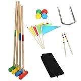 Ansobea Krocket Spiel, 2-4 Spieler Croquet Set, Krocketspiel mit Tasche, Kinder Erwachsene...