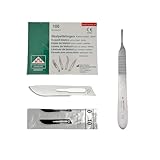 Wittex Skalpell-Set – 100 sterile Skalpellklingen Nr. 10 aus Karbonstahl Heinz Herrenz inkl....
