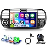 4G 128G VECHTEL 7' Autoradio für for FIAT 500 2007－2014 Carplay Android Auto,EQ,Mirror Link,WiFi...