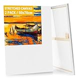 Koncci 2er-Set Leinwand zum Bemalen, 50x70CM Keilrahmen Leinwand Groß, Weiße Leinwände zum...