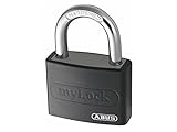 ABUS Vorhängeschloss T65AL/40 myLOCK - individuell beschreibbar - Spindschloss - massiver...