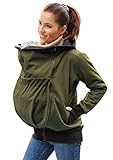 Be Mama - Maternity & Baby wear Wasserdichte ALL-WEATHER 3in1 - Tragejacke & Umstandsjacke &...