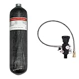 TUXING 3L 4500psi Kohlefaser-Lufttank（Leere Flasche） Paintball-Füllstation Mit Zwei Manometern...