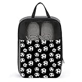 Golf-Schuhbeutel für Reisen, Damen und Herren, Fußballball, schwarz-weißer Druck,...