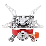 HUGEE Gaskocher Tragbarer - Mini Gas Campingkocher,Gaskocher Camping,Folding Metal Canister Stove...