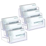 Uniclife Visitenkartenhalter aus Acryl für den Schreibtisch, 3 Fächer, transparenter...