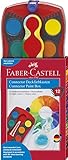 FABER-CASTELL 125030 - Farbkasten CONNECTOR mit 12 Farben, inklusive Deckweiß, Pinselfach und...