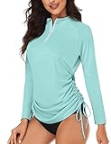 Desol Rashguard UV Shirt Damen Langarm, 1/4 Zip Surf Shirt, Damen Surf Shirt Bademode, Schnell...