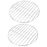 SECFOU 2 Stück Edelstahl Bbq Grillrost Rund Hitzebeständig Spülmaschinengeeignet Vielseitiges...