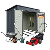 Albatros Profi Gerätehaus L – verzinktes Metall in Anthrazit (RAL 7016) | 190x122x173cm, 3,9m³ |...