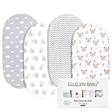 GLLQUEN BABY Bettlaken Spannbettlaken für Babybett 4 Pack,Matratzenschoner für Laufgitter,...