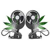 TronicXL 2 Stück Grow USB Ventilator mit Clip Klemme Klemmventilator I Clipventilator für Homebox...