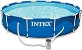 Intex 28202GN Metal Frame Pool - Aufstellpool - Ø 305 x 76 cm,Blau