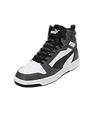 PUMA Unisex Rebound V6 Turnschuhe, Puma White Puma Black Shadow Gray, 42 EU